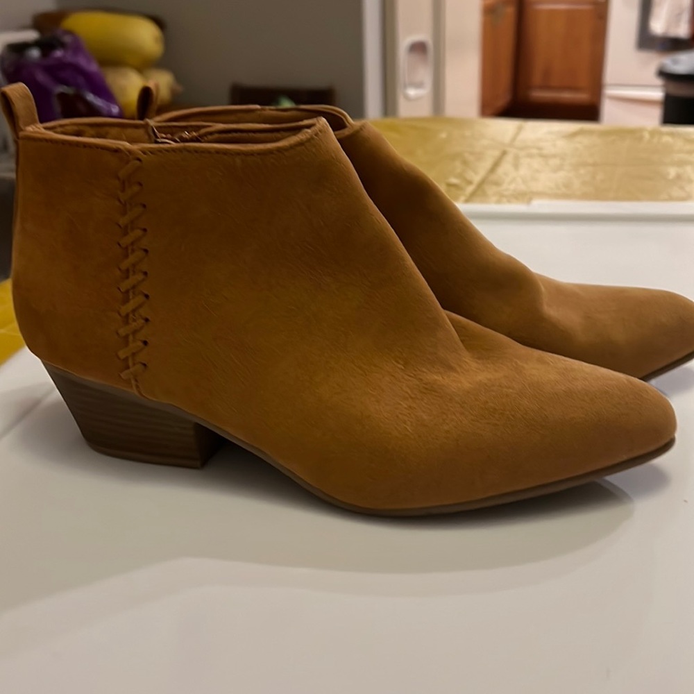 Low heeled ankle boots
